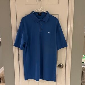 Nike Men's Sporty Blue Polo Shirt Dri FIt